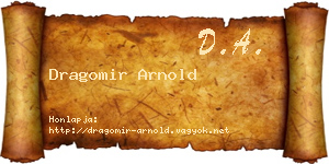 Dragomir Arnold névjegykártya